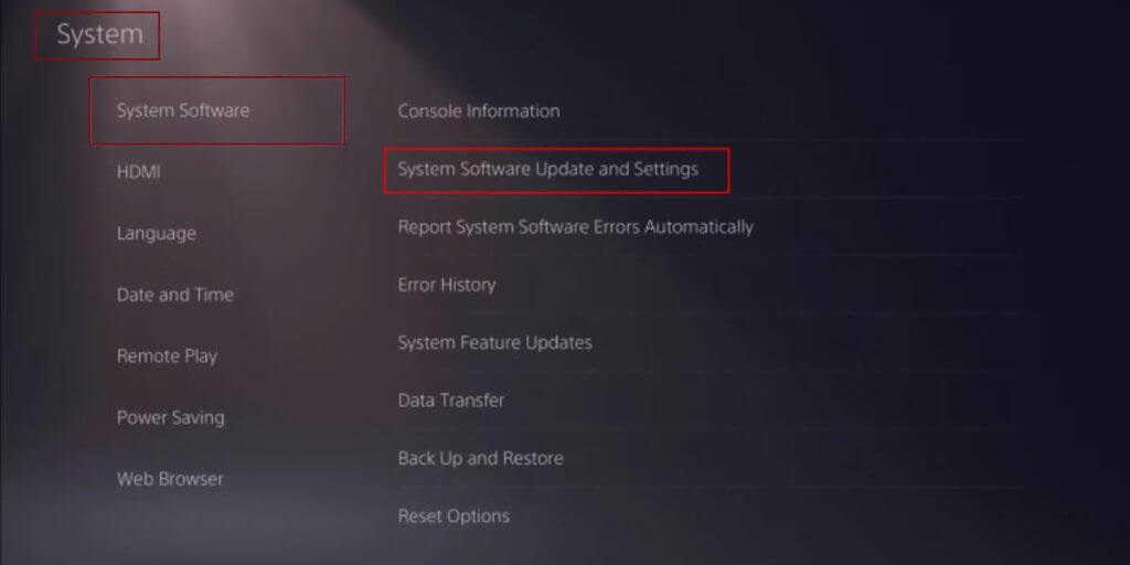 Checking for PS5 System Software Updates