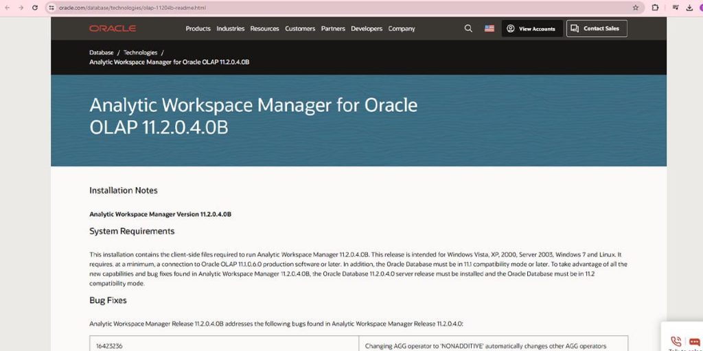 Oracle's Analytic Workspace Manager
